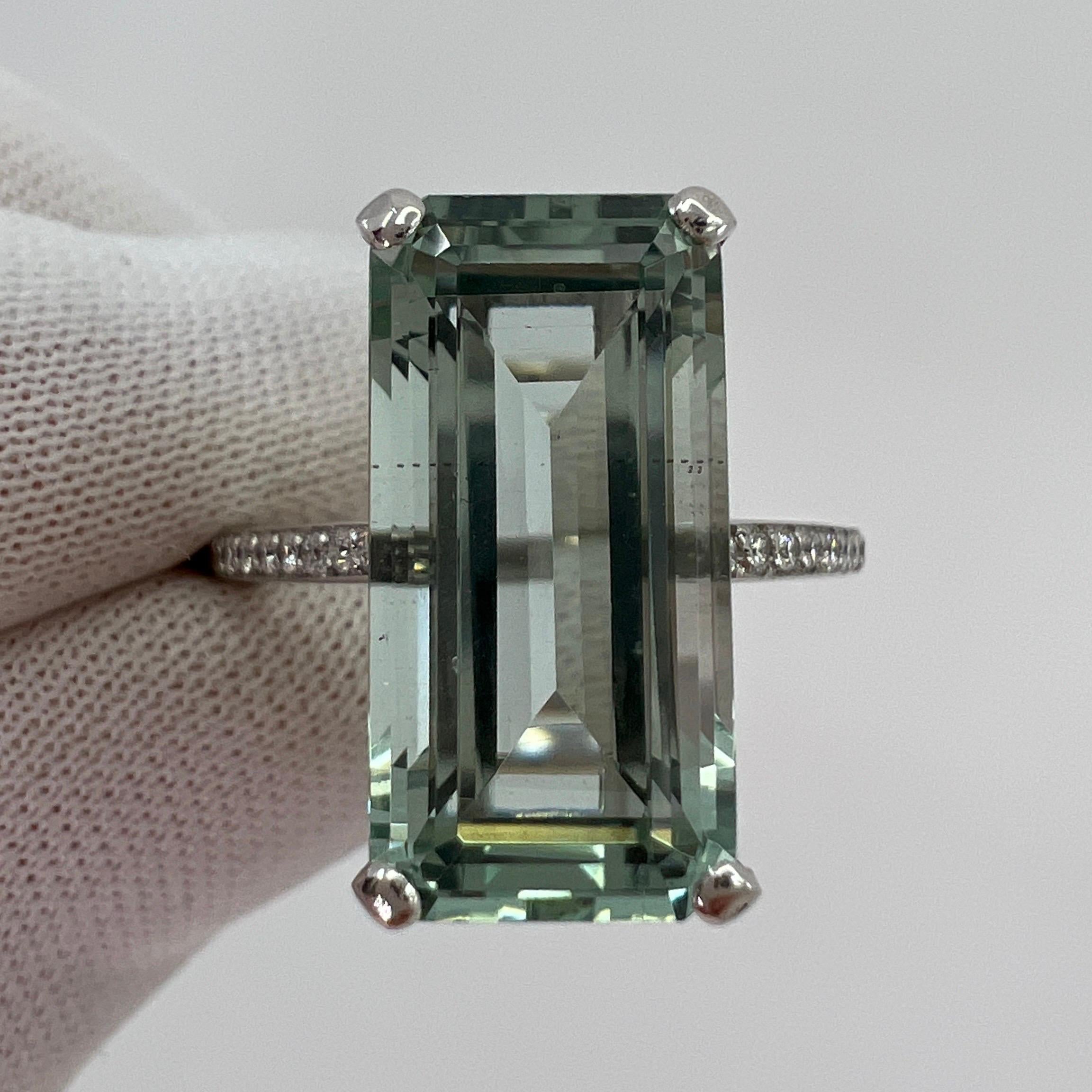 6.02ct Fine Boodles Green Blue Emerald Aquamarine & Diamond 18k White Gold Ring In Excellent Condition In Birmingham, GB