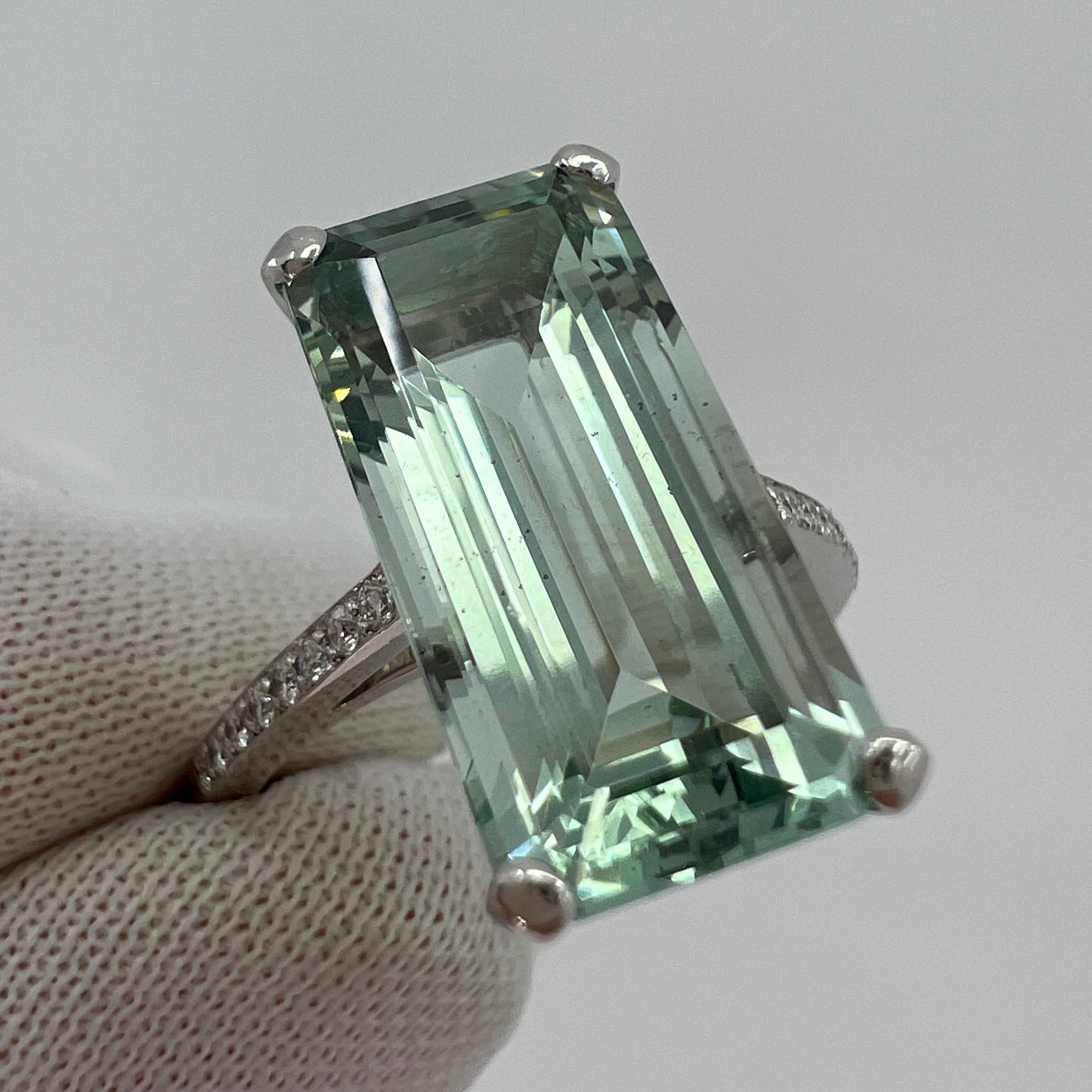6.02ct Fine Boodles Green Blue Emerald Aquamarine & Diamond 18k White Gold Ring 1