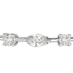 Bracelet de tennis avec diamants de taille ovale, de taille marquise et de taille ronde et brillante de 6,02ct