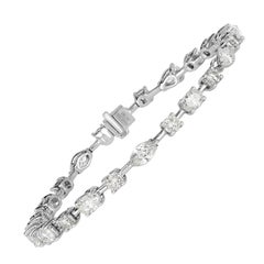 6.02ct Oval Cut, Marquise Cut and Round Brilliant Cut Diamond Tennis Bracelet 6.02ct Oval Cut, Marquise Cut and Round Brilliant Cut Diamond Tennis Bracelet