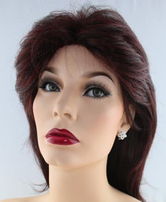 3.80 Carat Diamond Cluster Platinum Flower Earrings