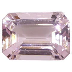 6.03ct Octagonal/Emerald Cut Orangy Pink Morganite