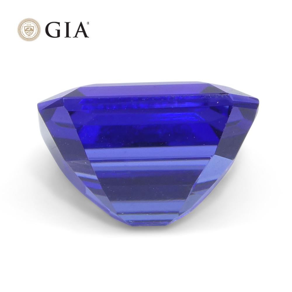 6.03ct Octagonal Violetish Blue Tanzanite GIA Certified Tanzania   For Sale 7