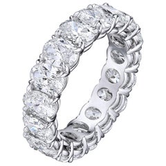 Used 6.04 Carat Oval Diamond Wedding Eternity Band