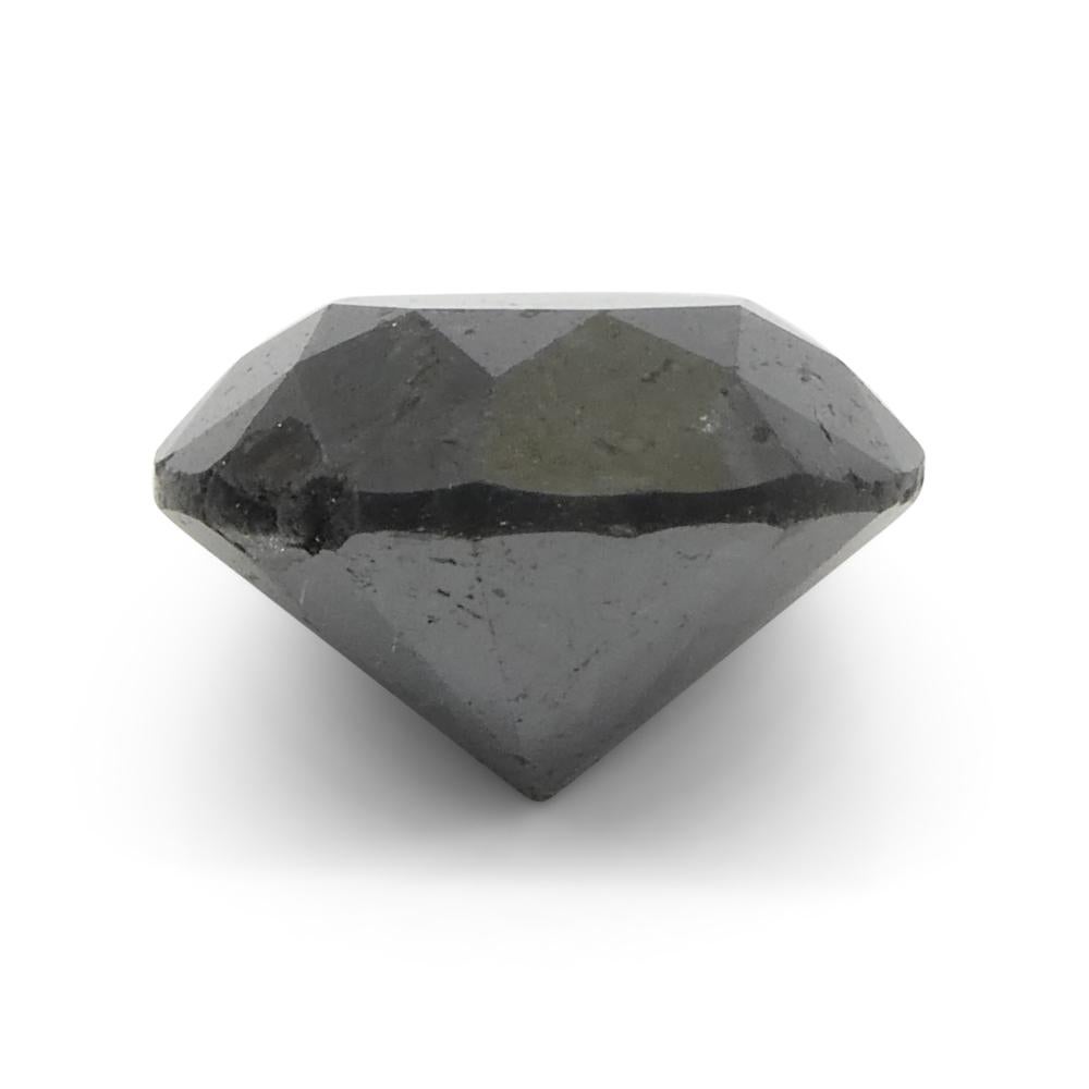 6.04ct Round Brilliant Cut Black Diamond  For Sale 5