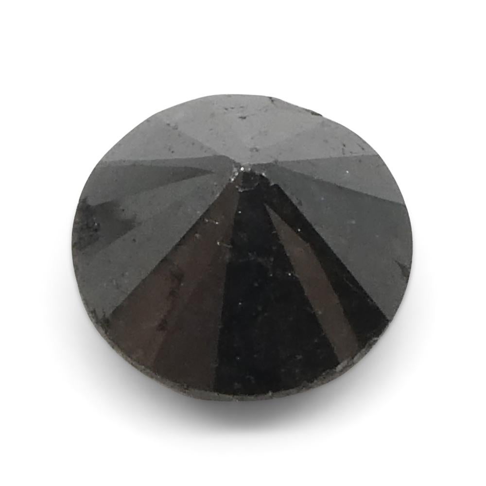 6.04ct Round Brilliant Cut Black Diamond  For Sale 6
