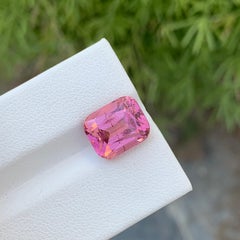 6.05 Carat Adorable Loose Baby Pink Tourmaline Cushion Shape Gem For Ring