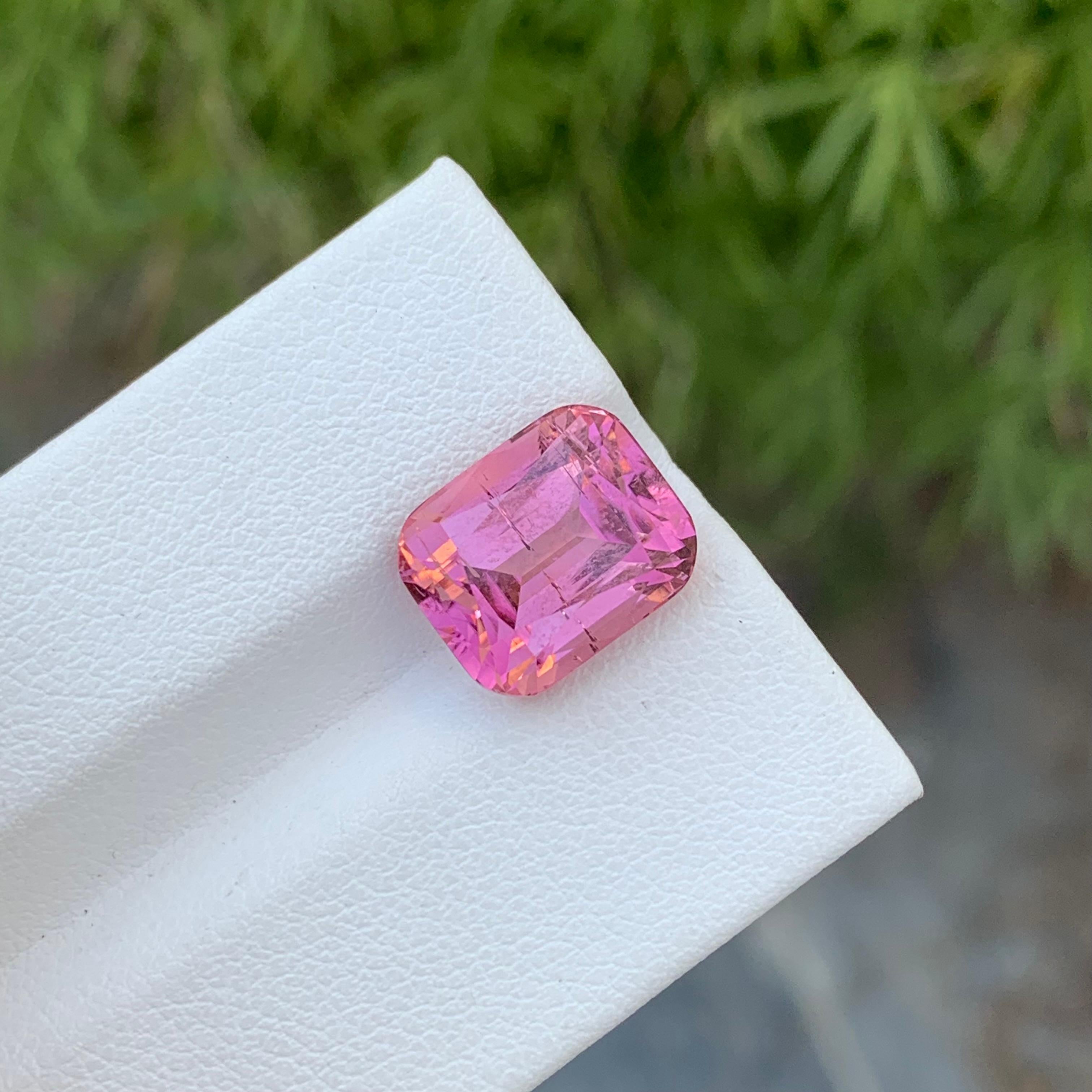 6,05 quilates adorable turmalina rosa bebé suelta en forma de cojín gema para anillo Corte cojín en venta
