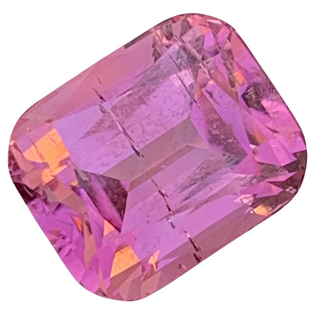 6.05 Carat Adorable Loose Baby Pink Tourmaline Cushion Shape Gem For Ring  For Sale