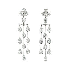 6.05 Karat Diamant-Kronleuchter Tropfenohrringe