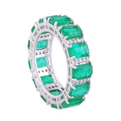 6.05 Carat Emerald Diamond 18 Karat Gold Ring