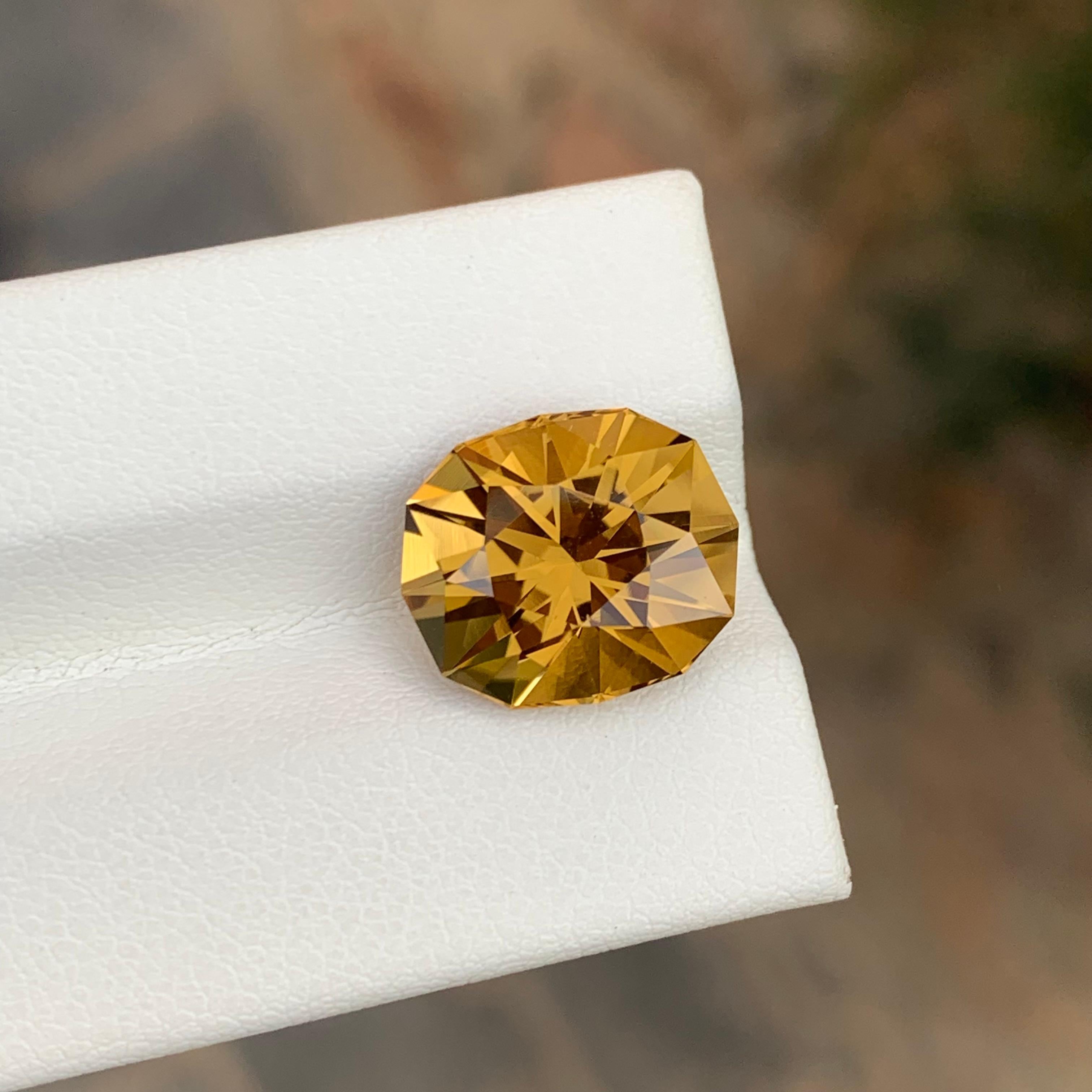 6,05 Karat Natürlicher loser Citrin Ovale Form Edelstein im Angebot 2