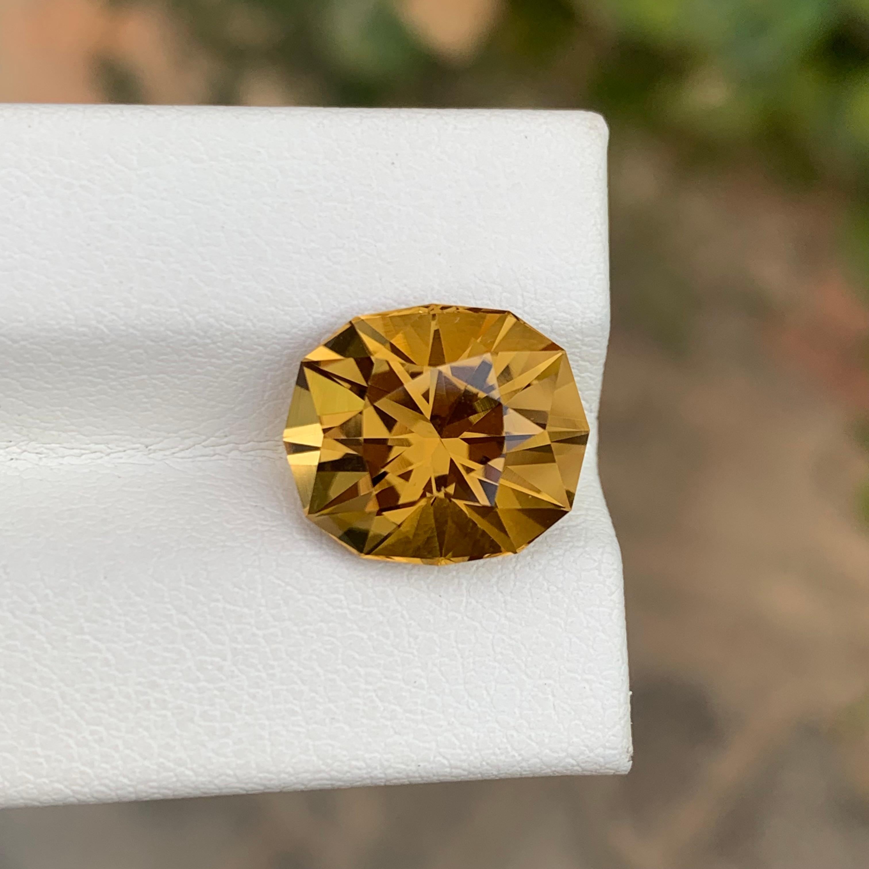 6,05 Karat Natürlicher loser Citrin Ovale Form Edelstein im Angebot 3