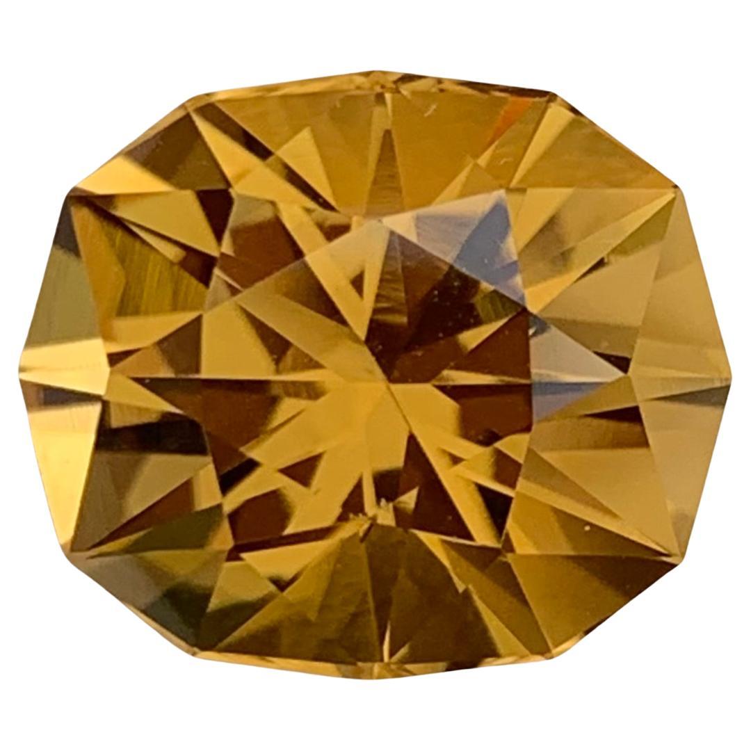 6.05 Carat Natural Loose Citrine Oval Shape Gemstone