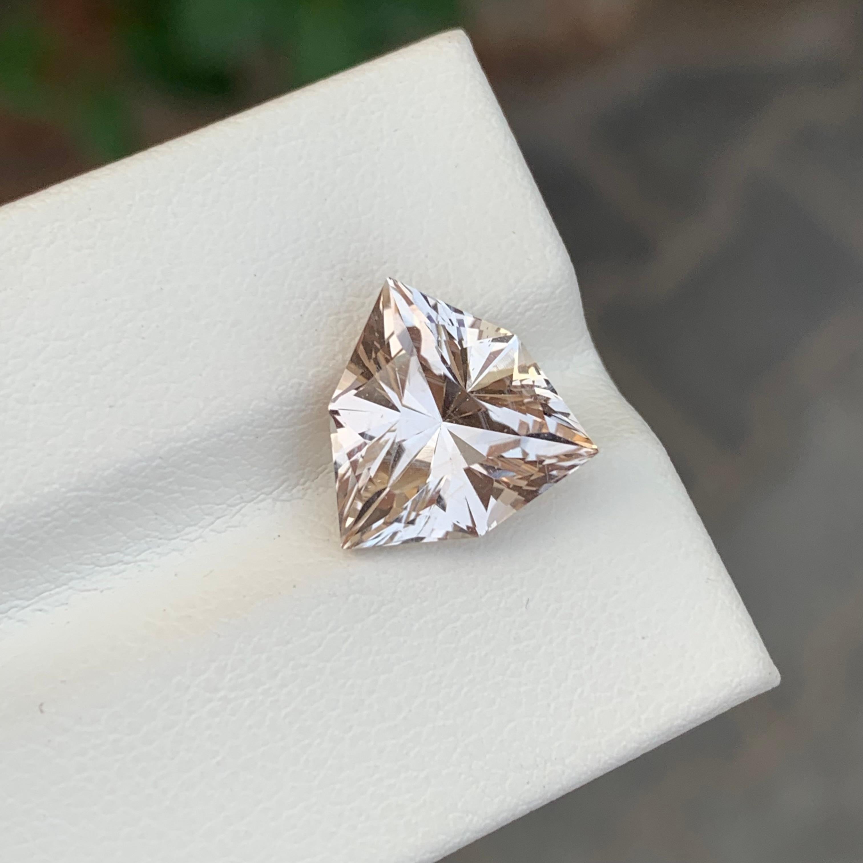6.05 Carat Natural Loose Golden Topaz Shield Cut Gemstone For Sale 6