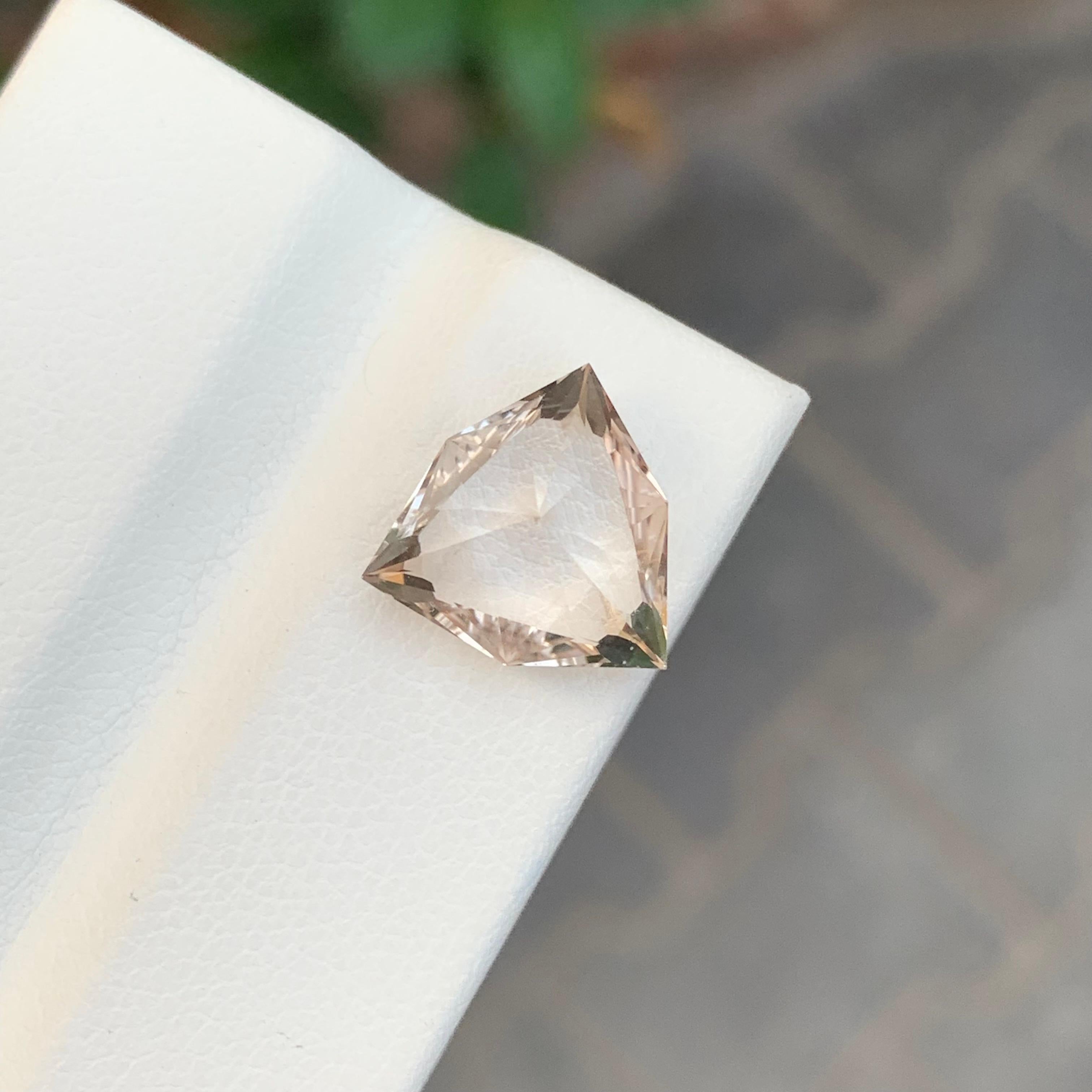 6.05 Carat Natural Loose Golden Topaz Shield Cut Gemstone For Sale 2