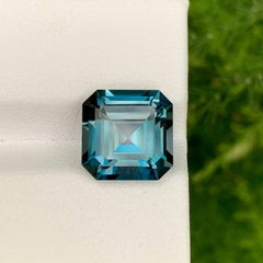 6.05 Carat Natural Loose London Blue Color Topaz Asscher Cut African Gemstone