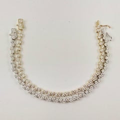 6.05 Carat Zigzag Tennis Bracelet in 14K White Gold