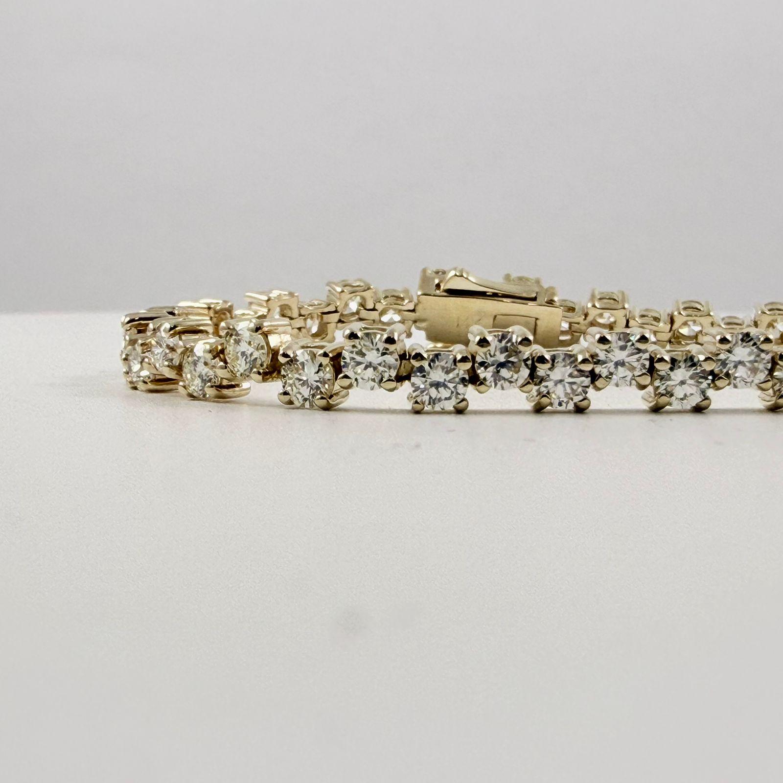Bracelet de tennis en or jaune 14K avec zigzag de 6,05 carats Neuf - En vente à New York, NY