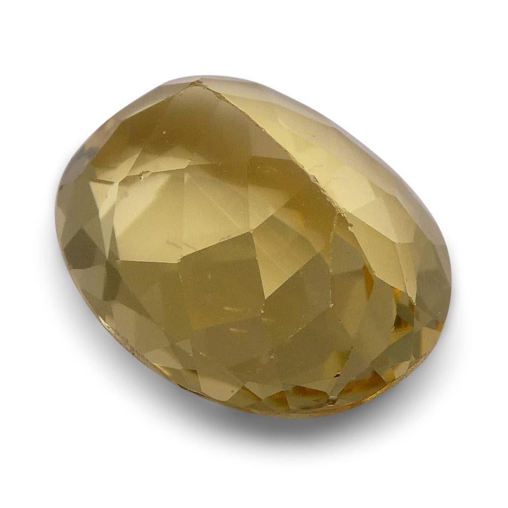 6.05 ct Oval Heliodor/Golden Beryl CGL-GRS Certified For Sale 3