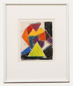 August Ludwig Schmitt (1882-1936) - Pastel, vitrail abstrait III