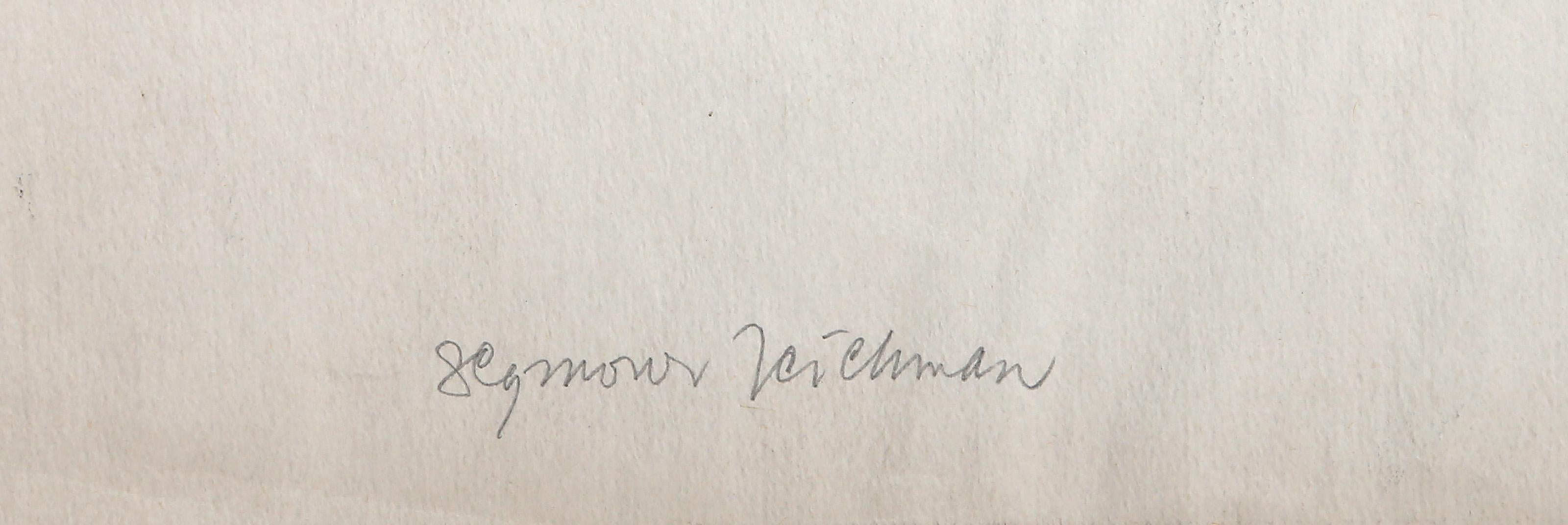 Mujer durmiendo, dibujo moderno a lápiz de Seymour Leichman en venta 3