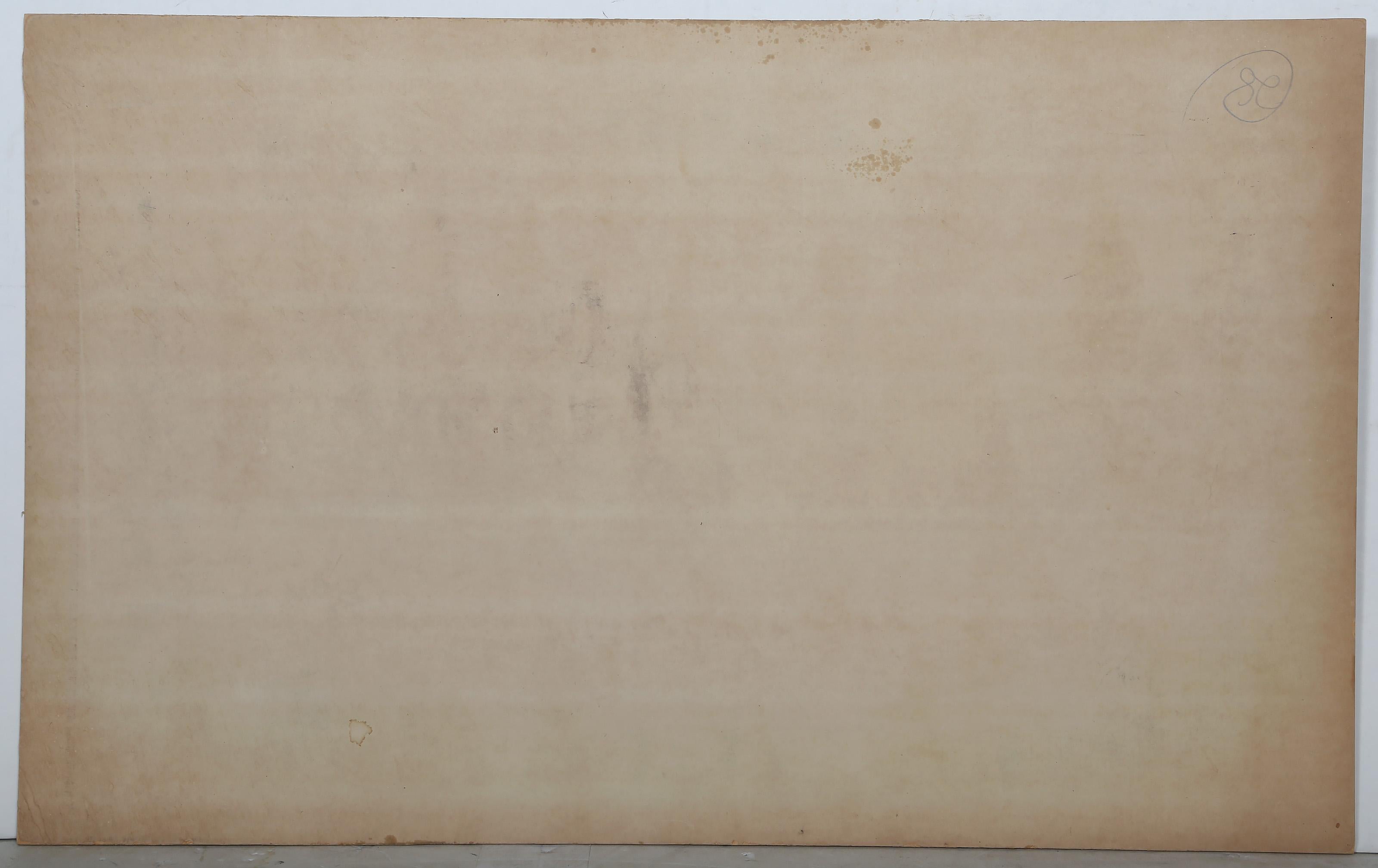 Arnold Hoffmann, Sr., Russo (1886 - 1966) - Paesaggio marino, Anno:  1949, Media:  Acrilico su carta, firmato e datato a matita in basso a destra, Dimensioni immagine:  10,25 x 19 pollici, Dimensioni:  14.25 x 23 in. (36.2 x 58.42 cm) 