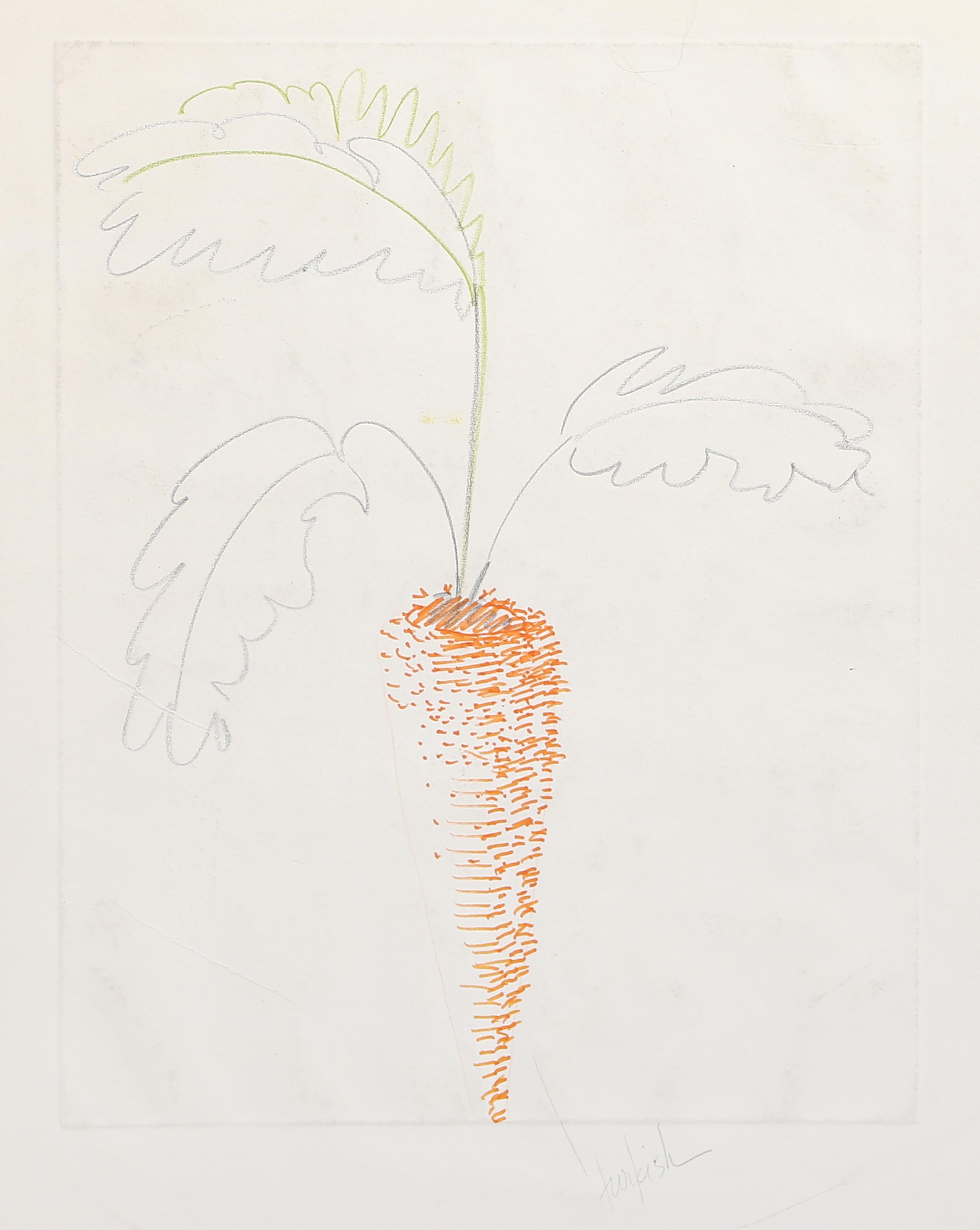 Zanahoria, Dibujo a Lápiz y Rotulador Modern Color de Van Amerige