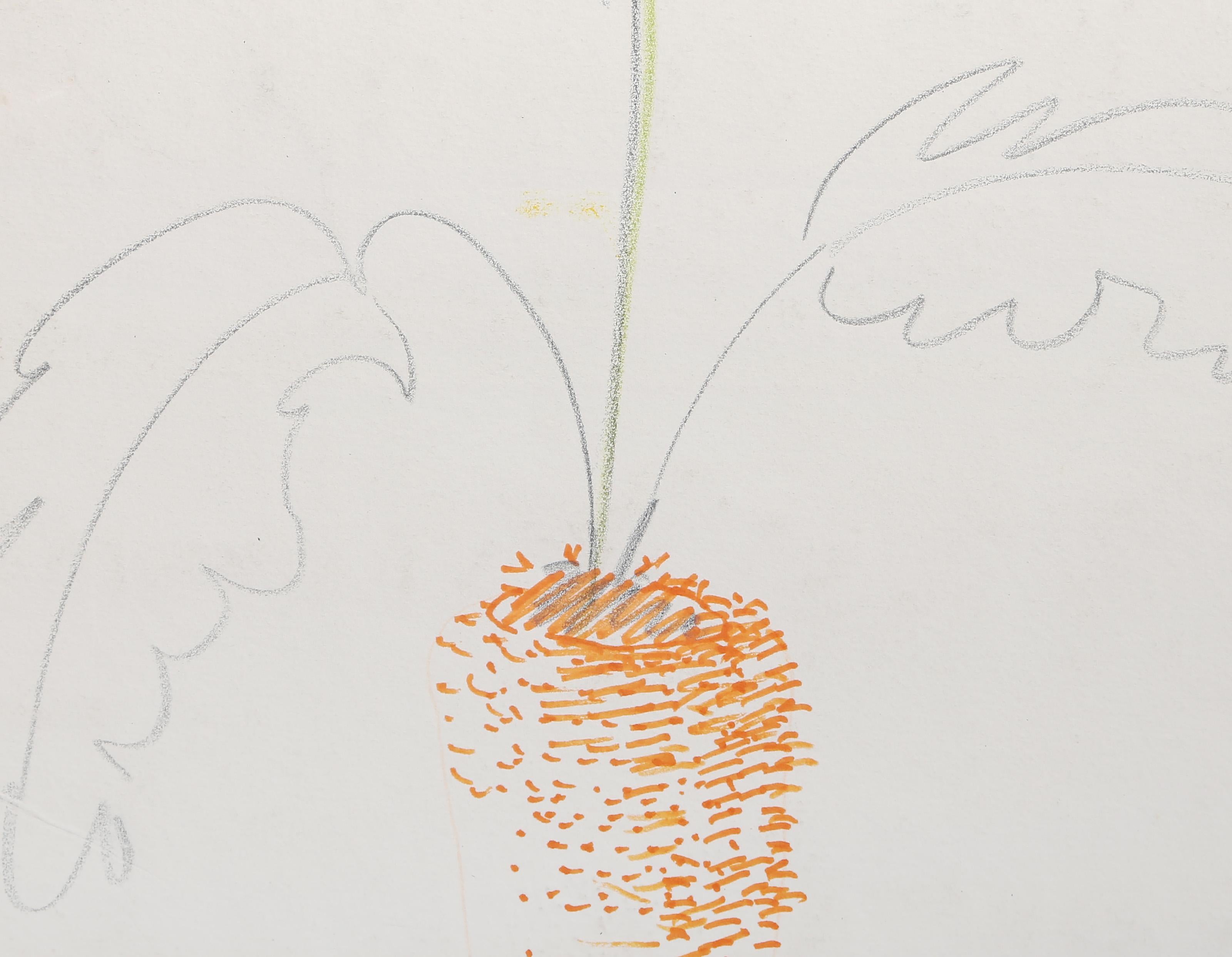 Zanahoria, Dibujo a Lápiz y Rotulador Modern Color de Van Amerige en venta 1