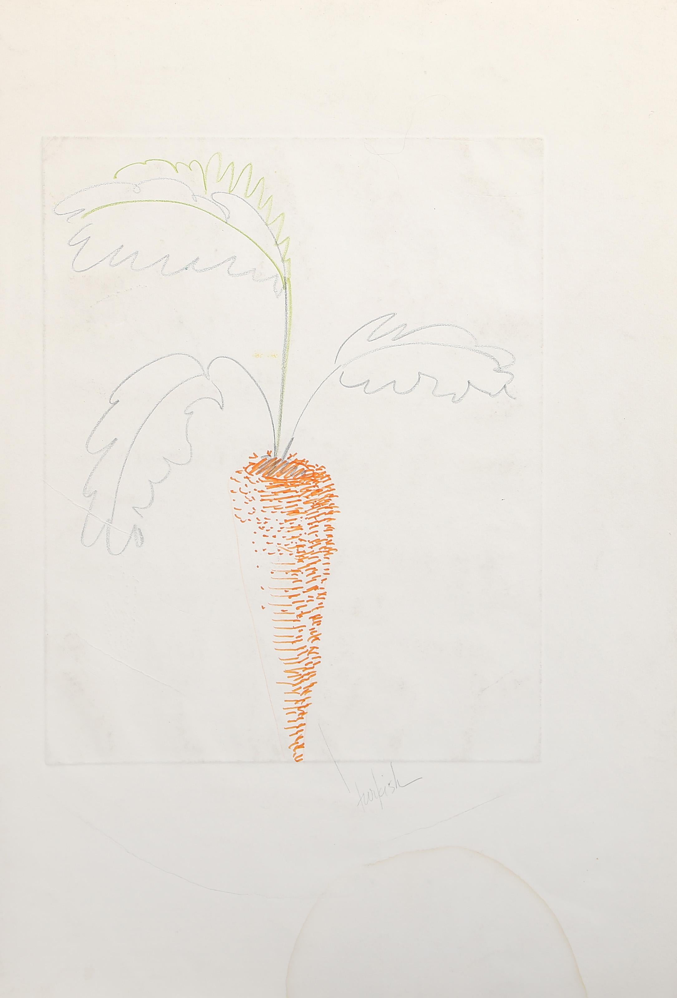 Zanahoria, Dibujo a Lápiz y Rotulador Modern Color de Van Amerige en venta 3