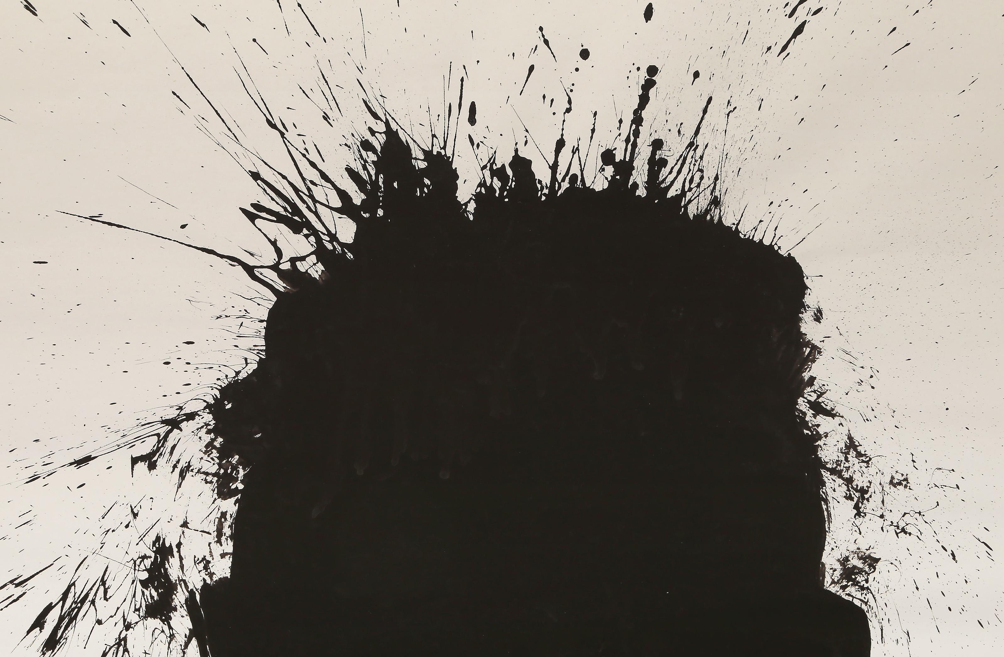 Shadow Head, Pop Art Gouache Painting by Richard Hambleton For Sale 3