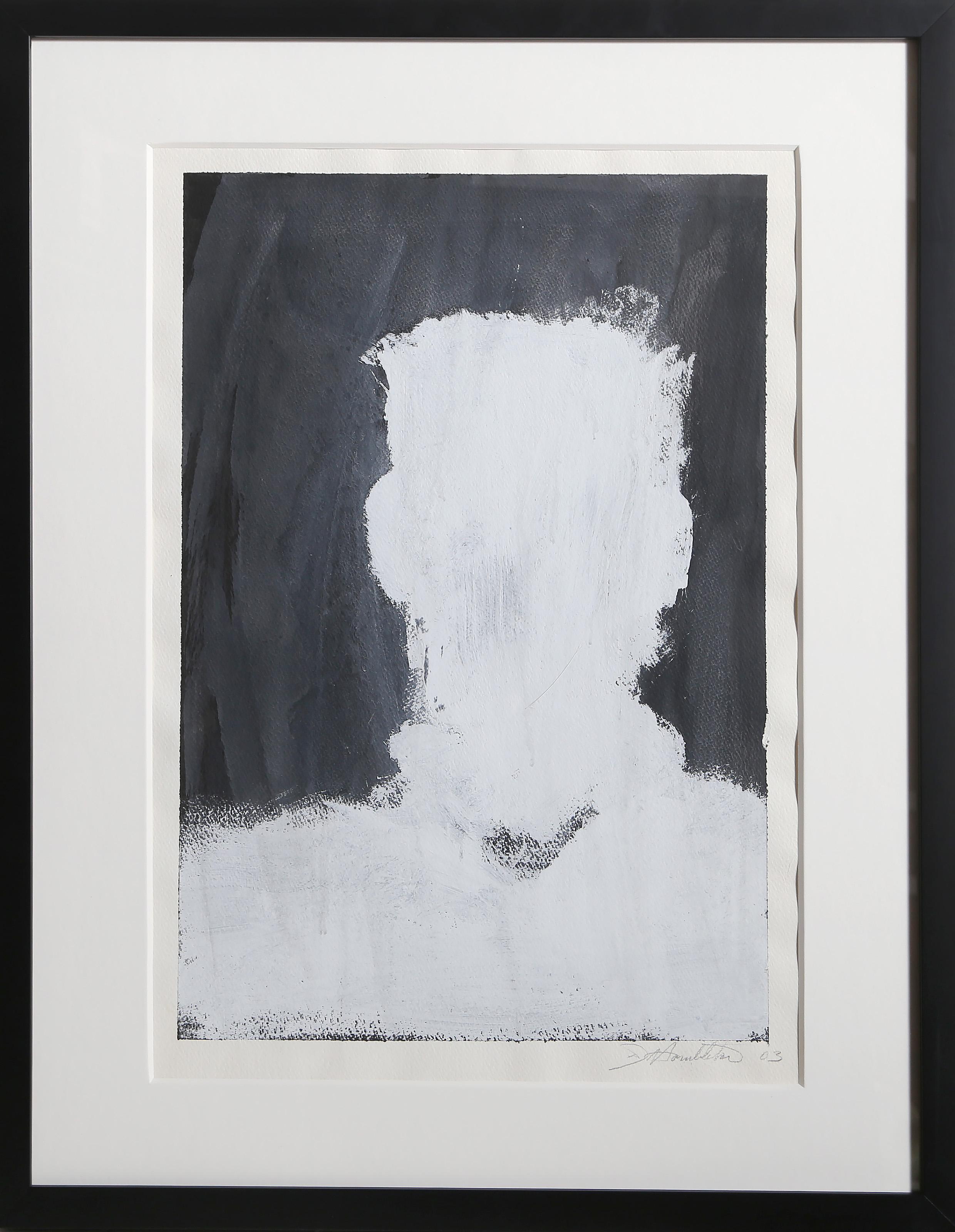 Tête d'ombre blanche, peinture acrylique et gouache Pop Art de Richard Hambleton