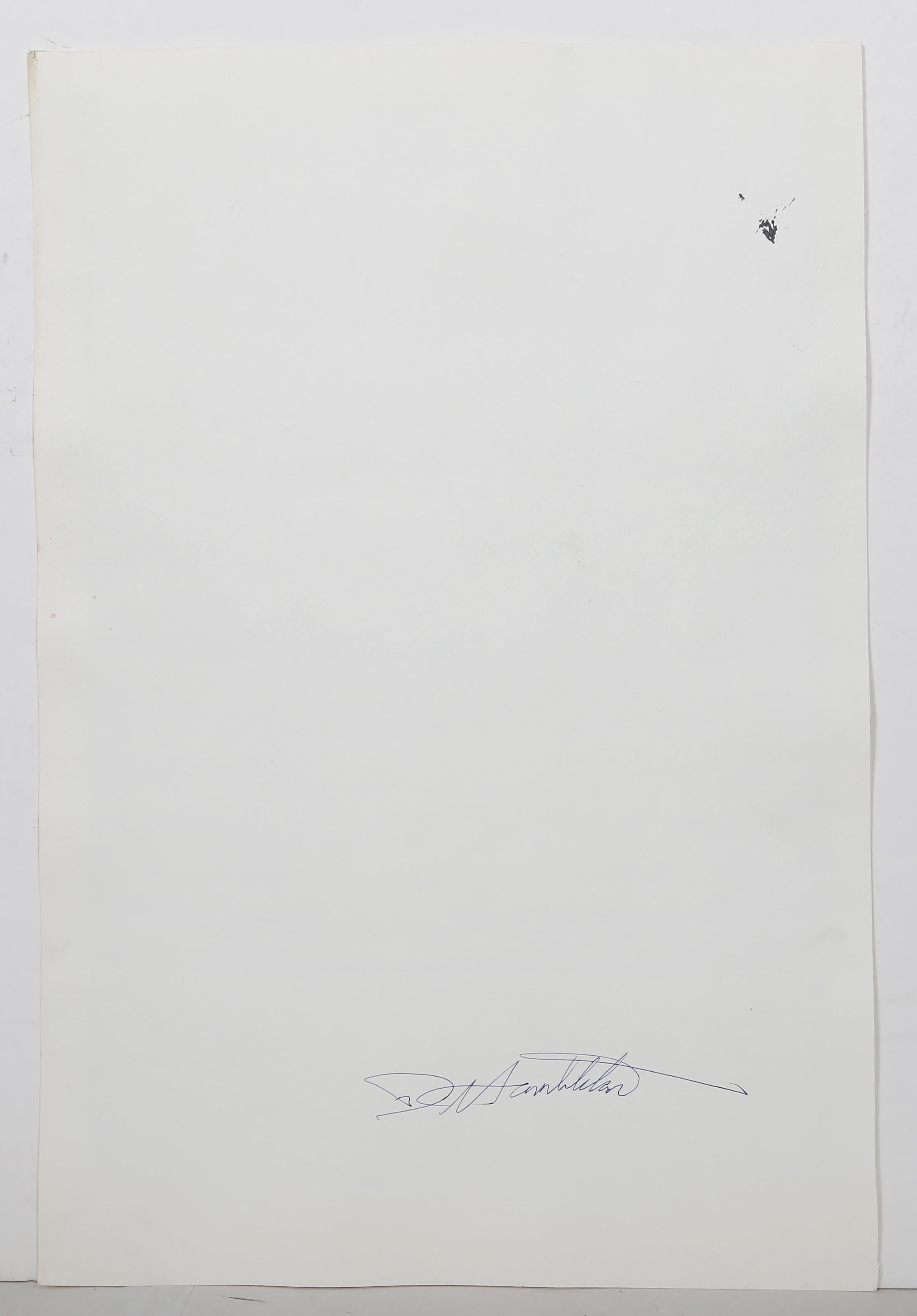 Richard Hambleton, canadese (1952 -2017) - Testa d'ombra in bianco, anno:  2003, Medio:  Acrilico e guazzo su carta, firmato e datato a matita in basso a destra e firmato a penna sul retro:  20,5 x 14 pollici, Dimensioni:  23,25 x 16 pollici (59,06