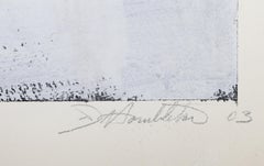 Shadow Head in White, Pop Art Acrylic and Gouache Painting by Richard Hambleton