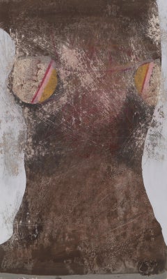 Bust, Abstrakt-expressionistisches Gouache-Gemälde von Arnaldo Coen