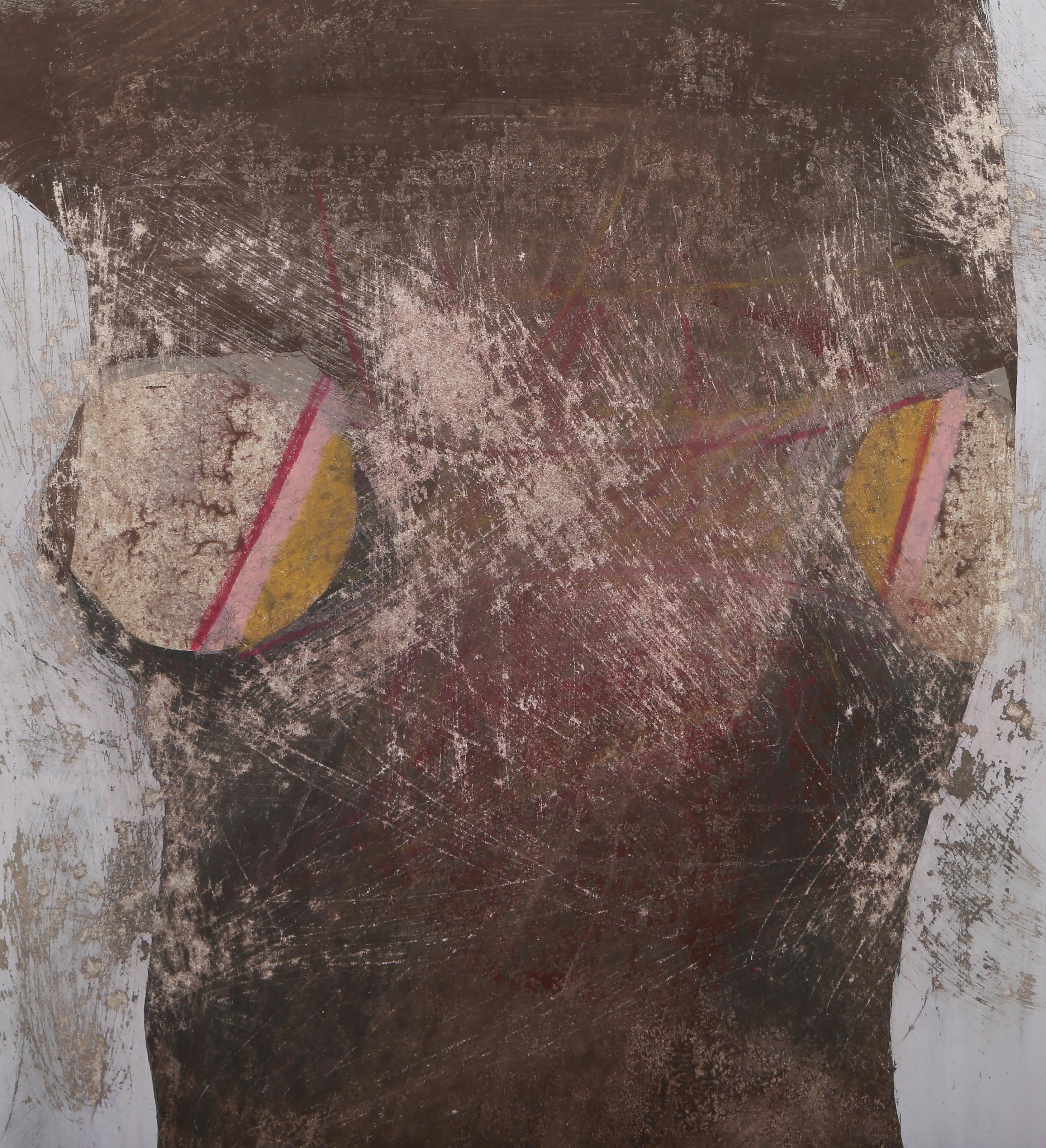Bust, Abstract Expressionist Gouache Painting by Arnaldo Coen For Sale 1