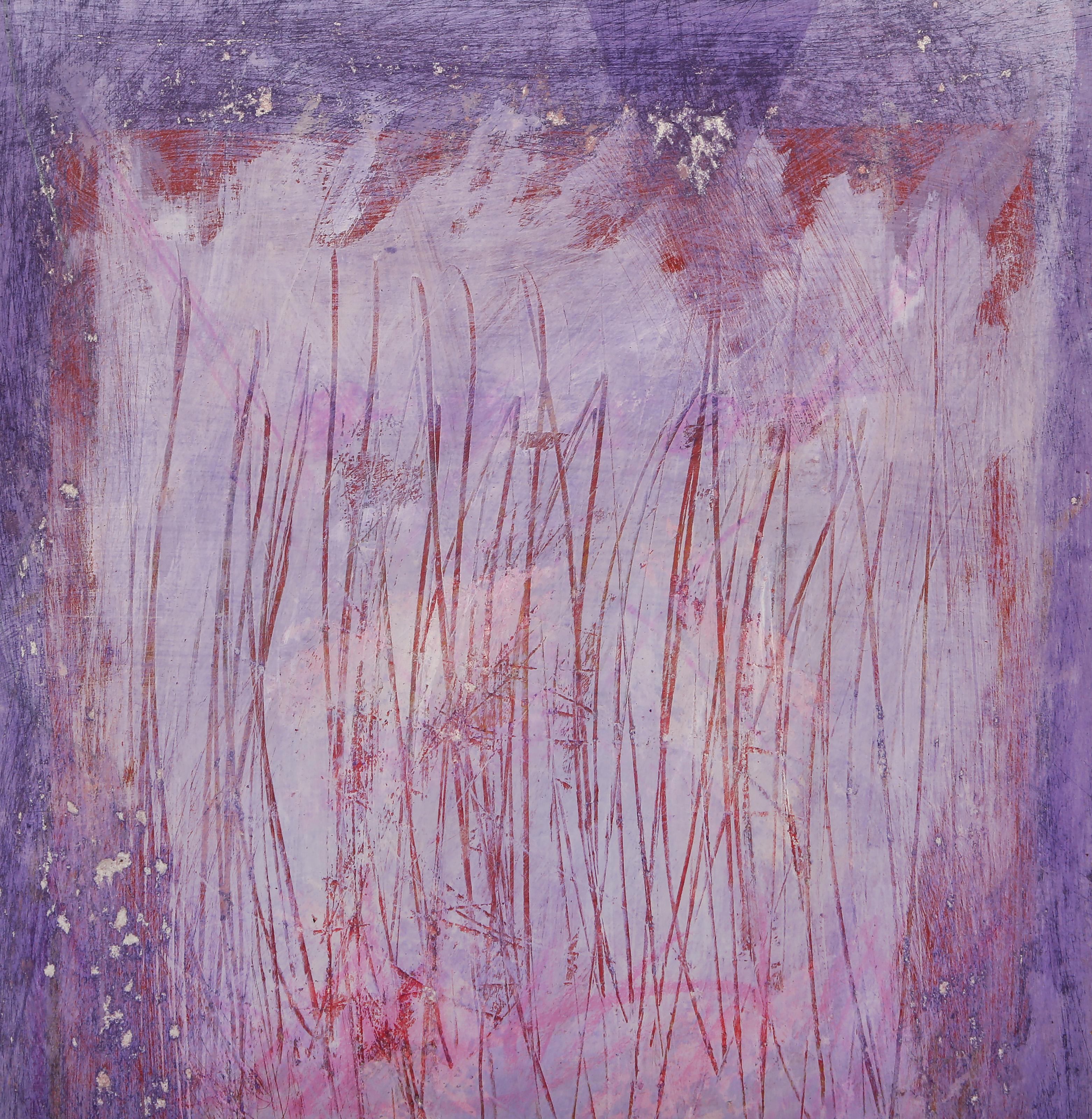 Pink Abstract, Abstract Expressionist Gouache Painting by Arnaldo Coen For Sale 1