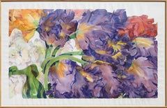 Floración primaveral, acuarela floral grande y colorida de Gary Bukovnik