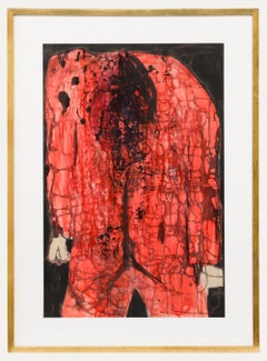 Vintage Framed 20th Century Watercolour - The Red Boiler Suit