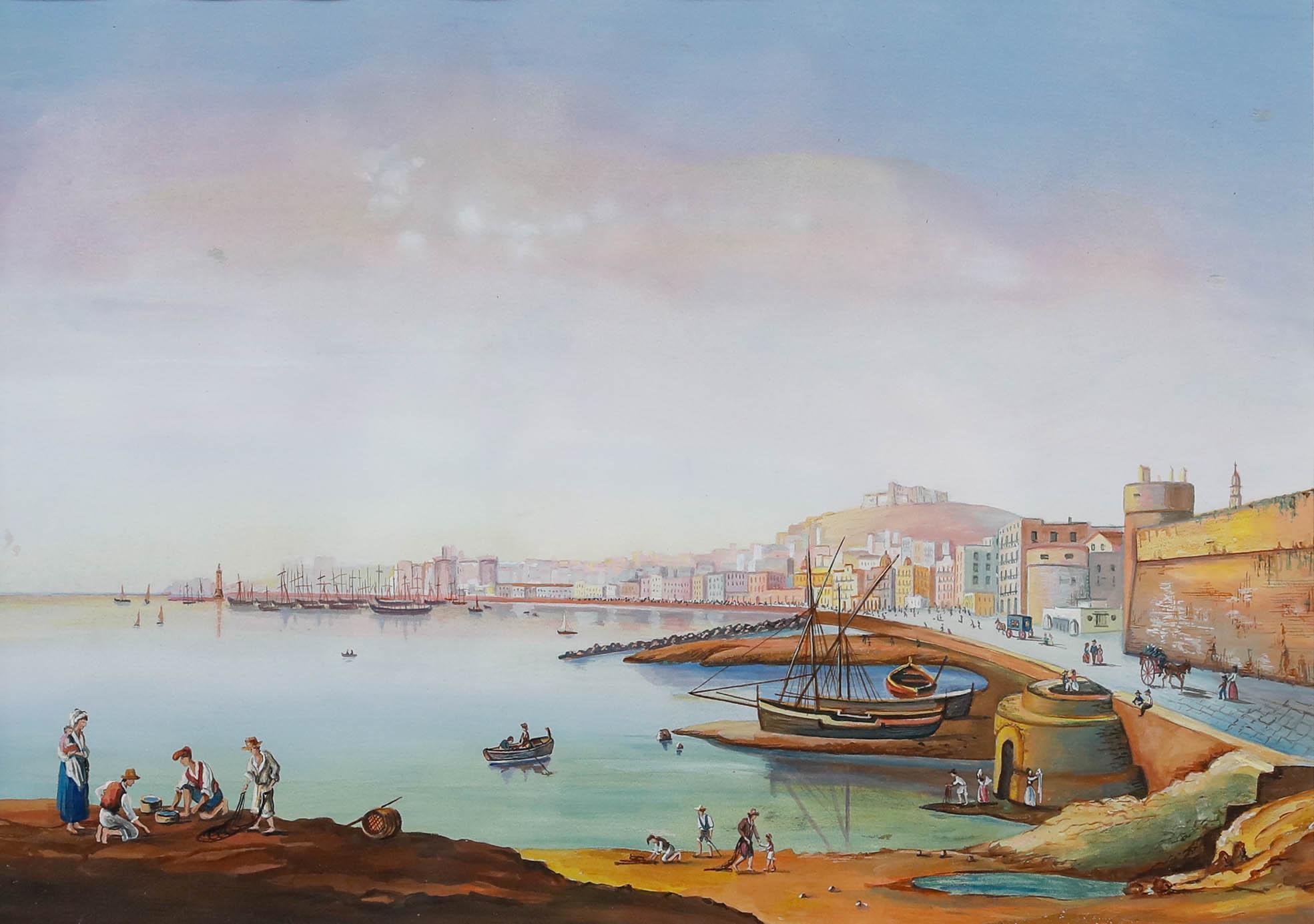 Neapolitan School 19th Century Gouache - The Bay - Art by Unknown