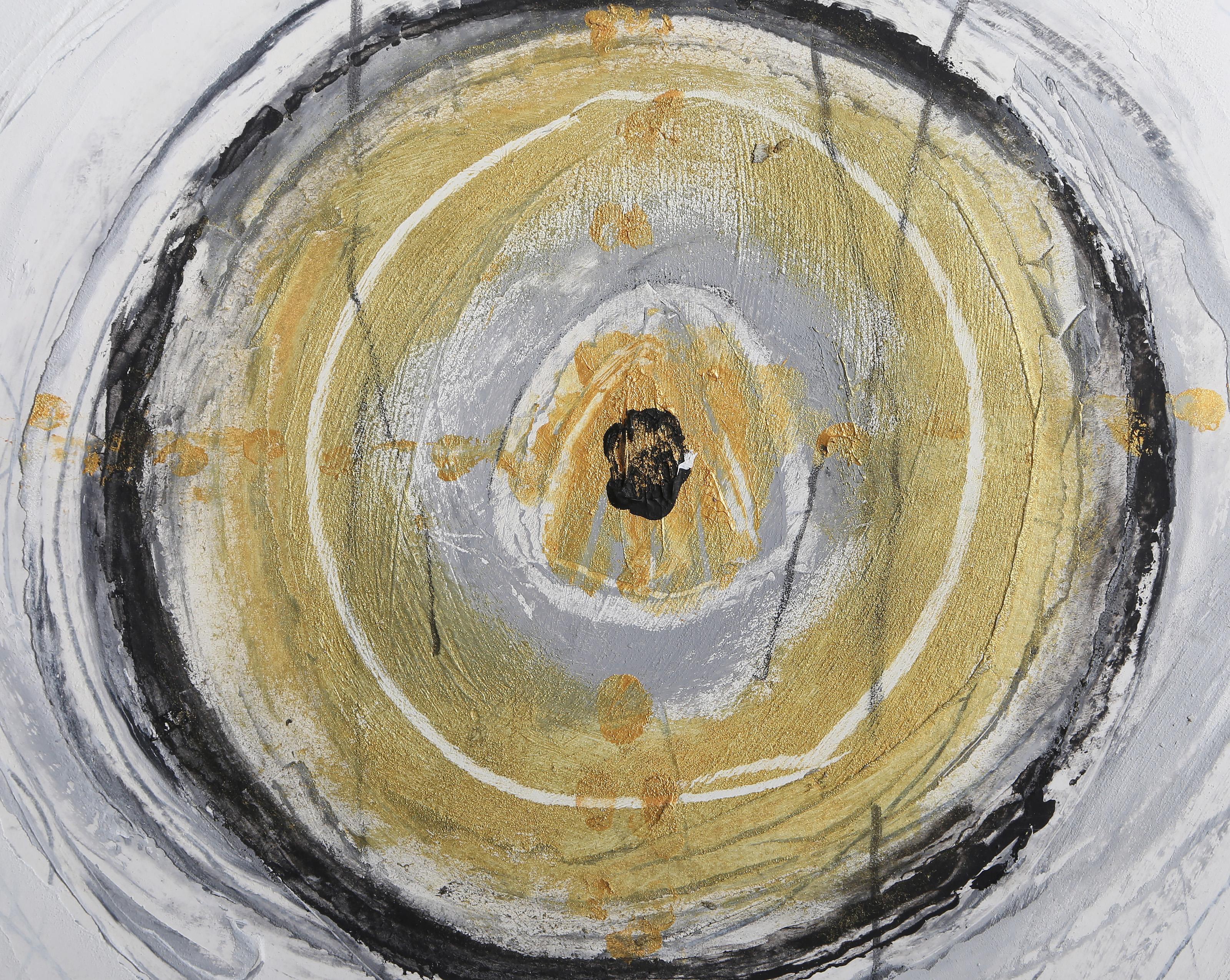 Abflusswirbel, surrealistische Mischtechnik-Zeichnung von Thom Cooney-Crawford im Angebot 1