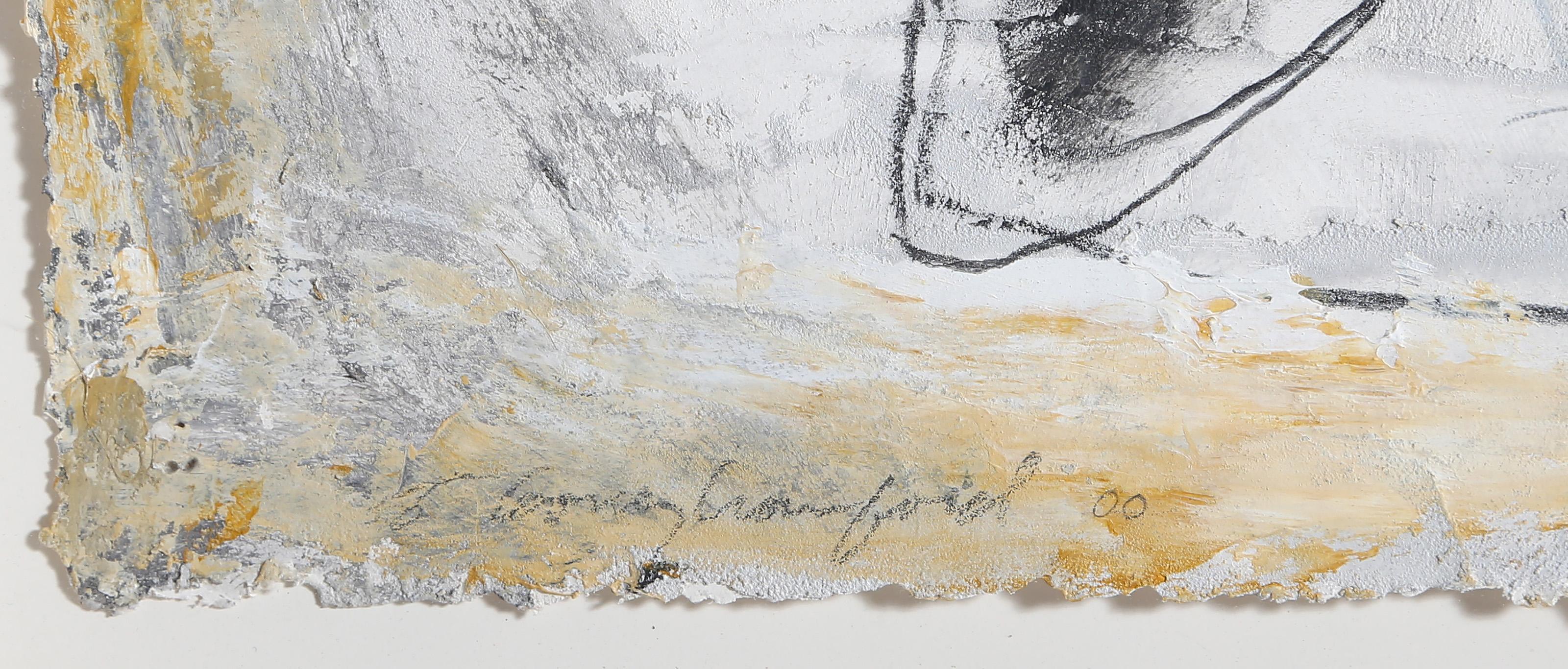 Abflusswirbel, surrealistische Mischtechnik-Zeichnung von Thom Cooney-Crawford im Angebot 3