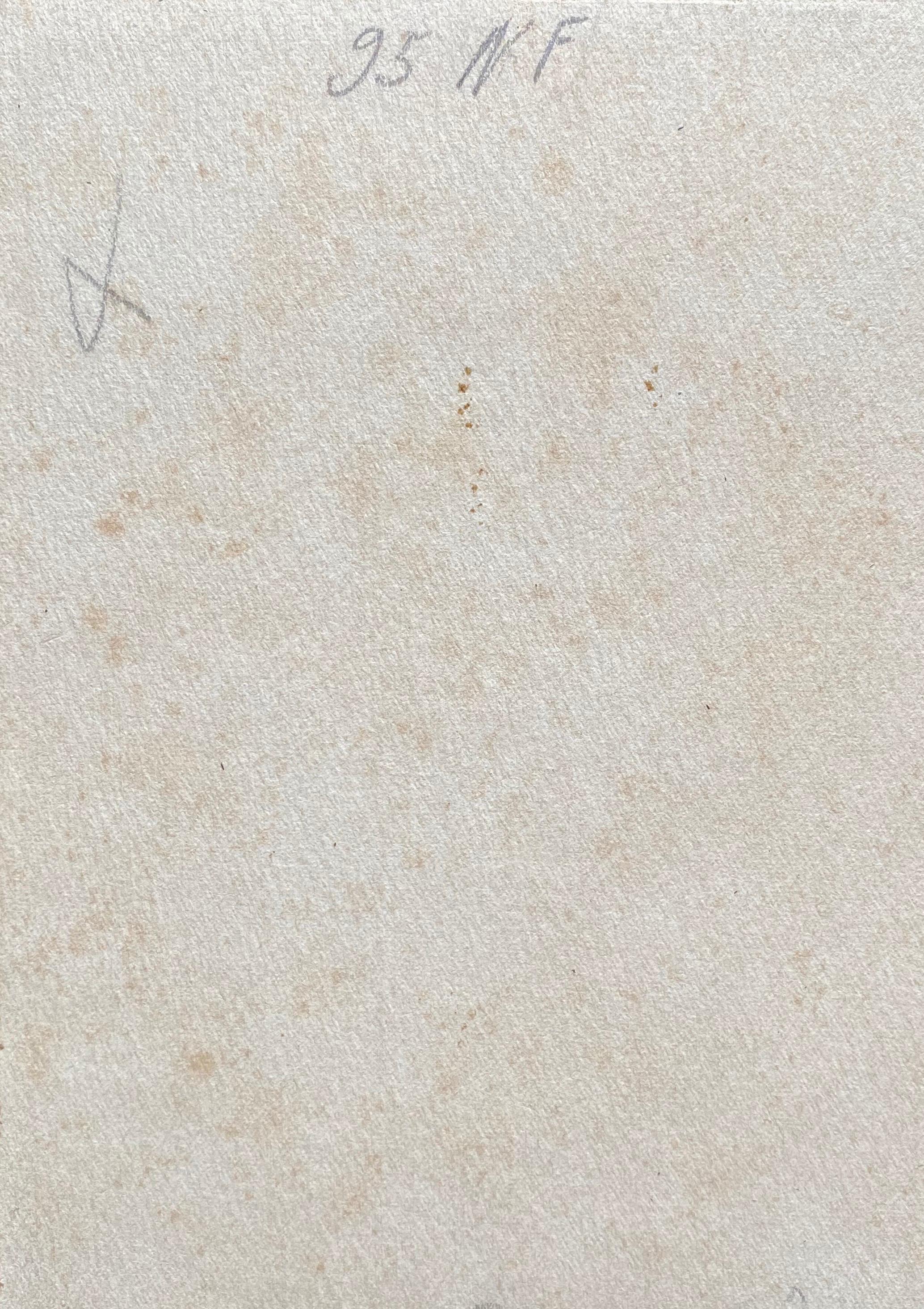Early 1900's French Impressionist Signed Flower Watercolour by Marie Carreau For Sale 1