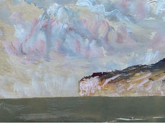 Mid 20th C. Irish Artist Watercolor - Leaving Madeira - Open Seascape