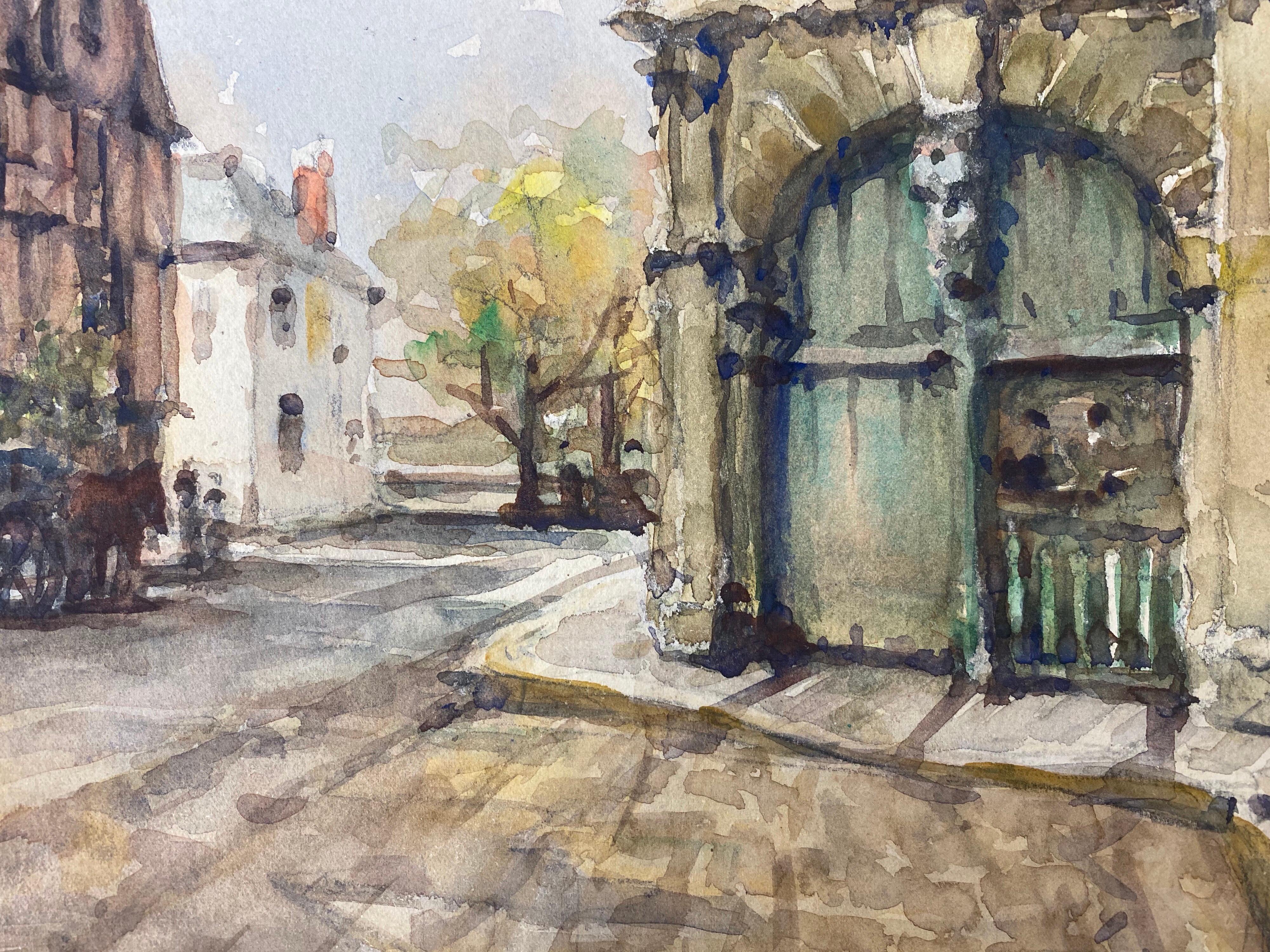 Paris, France
by Henri Miloch (1898-1979)
Signed and double sided
Watercolour and gouache painting on artist's paper, unframed

Measures: Sheet 12.5 x 15.5 inches 

Nicely executed study over the River Seine in Paris. Painted from a high position on