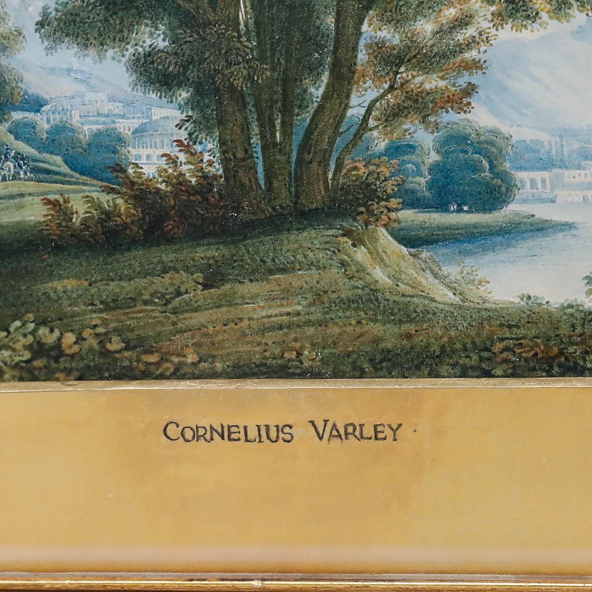Attribuire. Cornelius Varley (1781-1873)- Acquerello della metà del XIX secolo, Majestic Tree in vendita 3