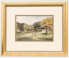 Charles F. Allbon (1856-1926) - Watercolour, Haddon Hall in the Olden Time
