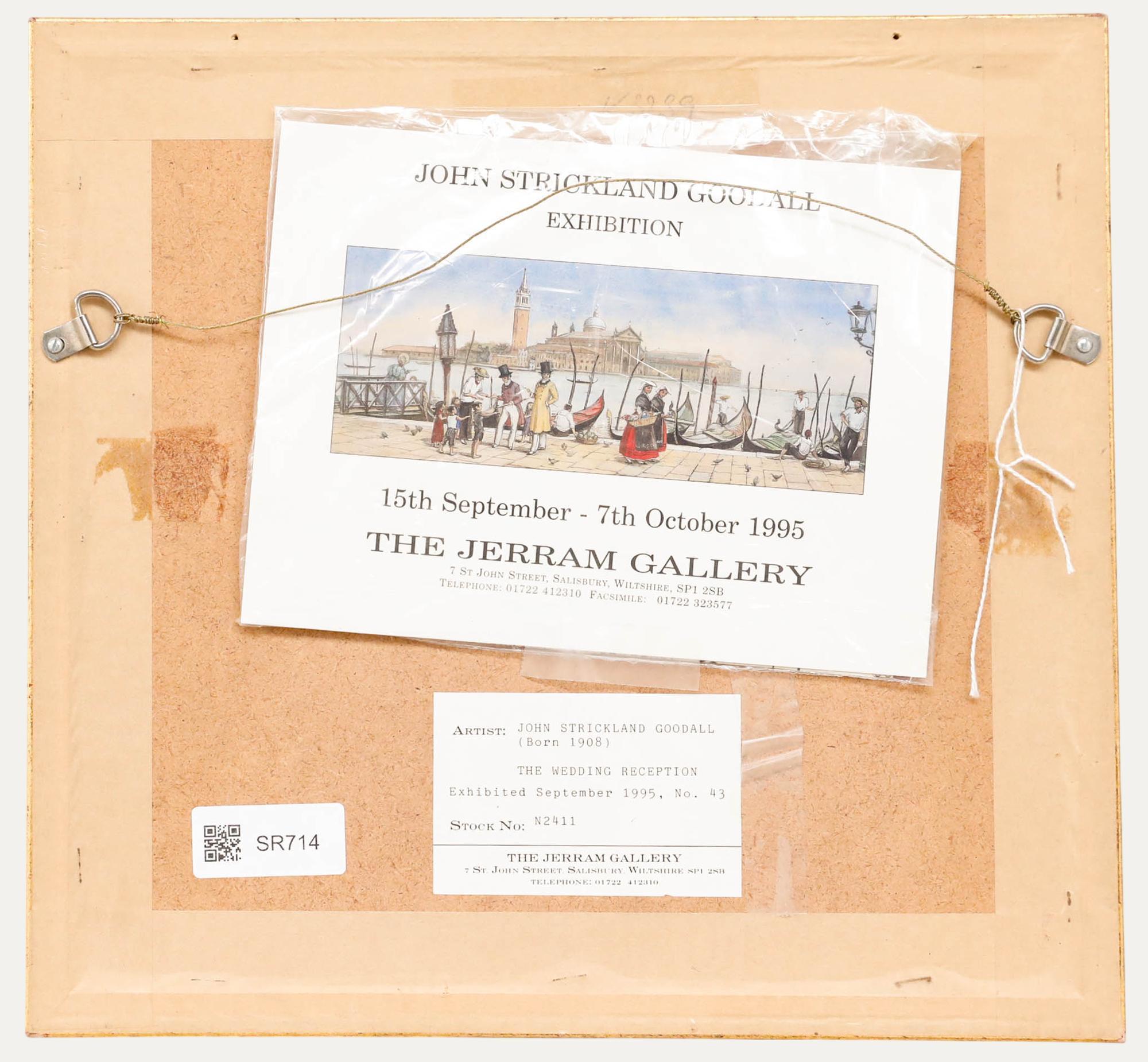 John Strickland Goodall RBA RI (1908-1996) - 20. Jahrhundert Gouache, Hochzeitsfeier im Angebot 2