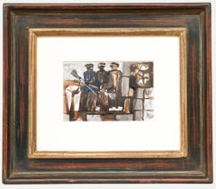 Dorde (Djordje) Ilic (1920-2010) - 20th Century Gouache, Street Sweepers