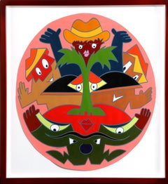 Totem, Pop Art Gouache su carta di Jean Sariano